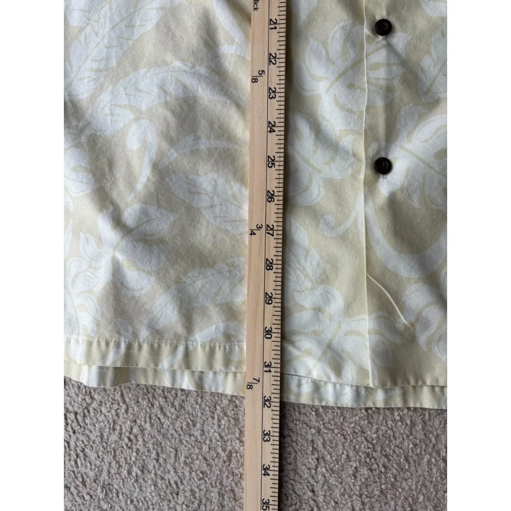 Vintage Aloha Republic Hawaiian Shirt Button XL USA Made 90s Beer Mens Beige NWT